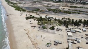 Aerial view of beach land for sale Old Ningo Greater Accra