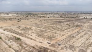 Aerial view of land for sale at Prampram Site B Greater Accra